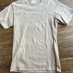 Women's Tan and Cream T-shirt